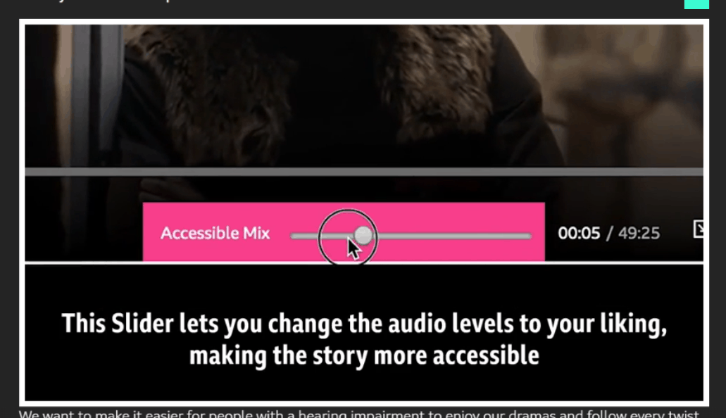 The accessible listening slider