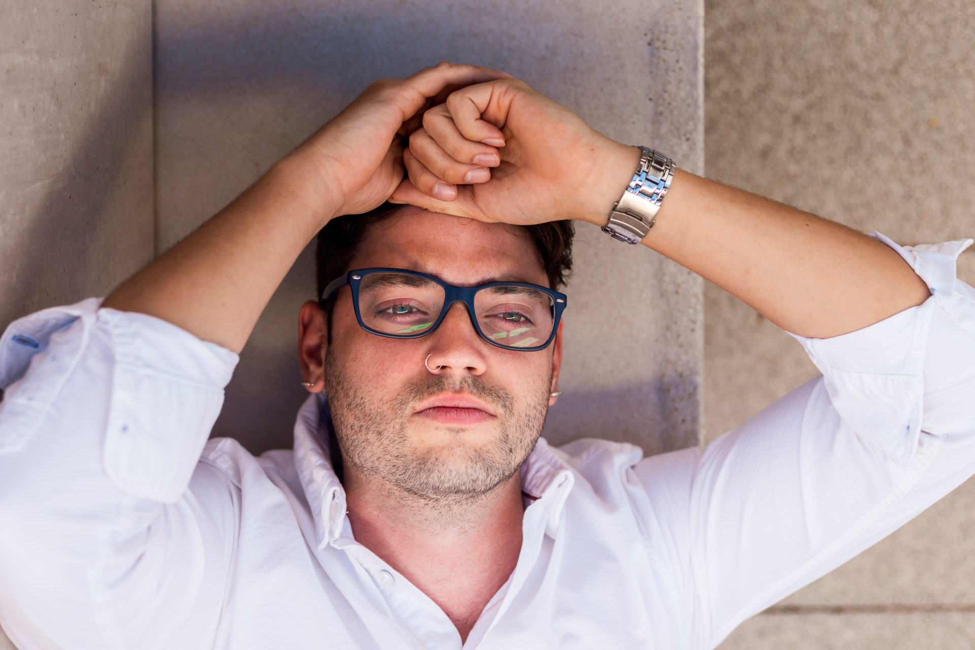 shutterstock_1626870007 - People - Young - Man - Glasses - sad - Depressed - Lonely - anguish - 2021