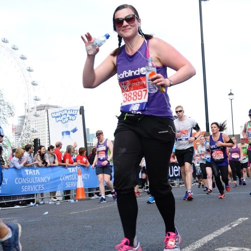 Second time’s a charm as Katie takes on London Marathon Deafblind UK