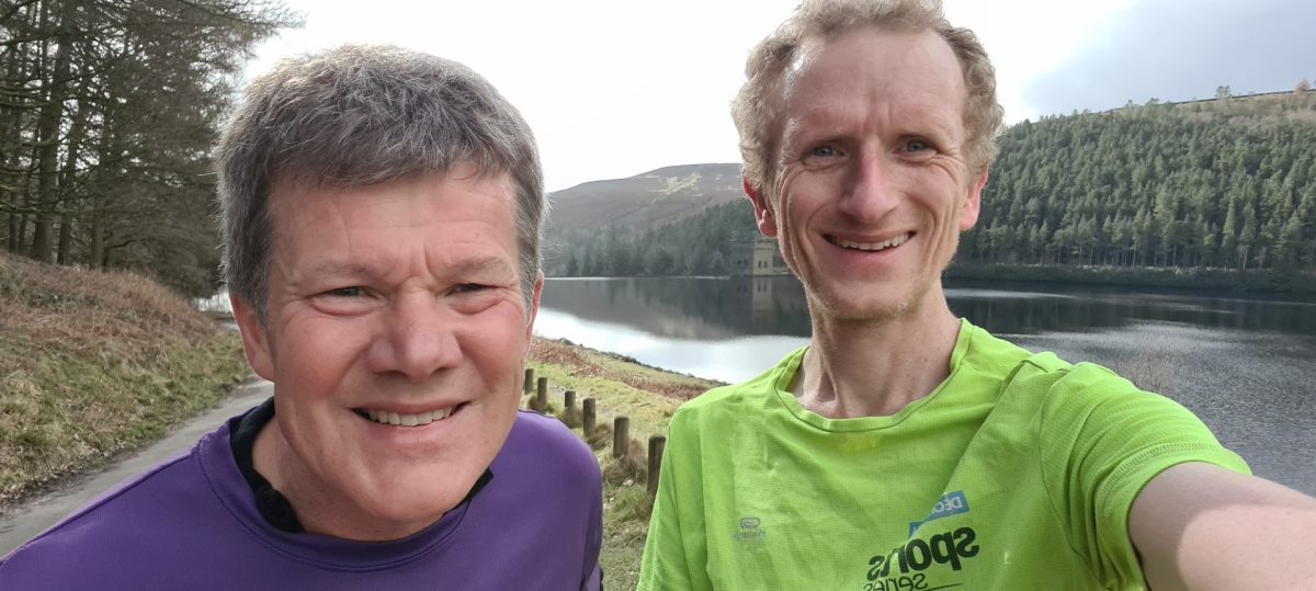 Guide running the London Marathon Deafblind UK