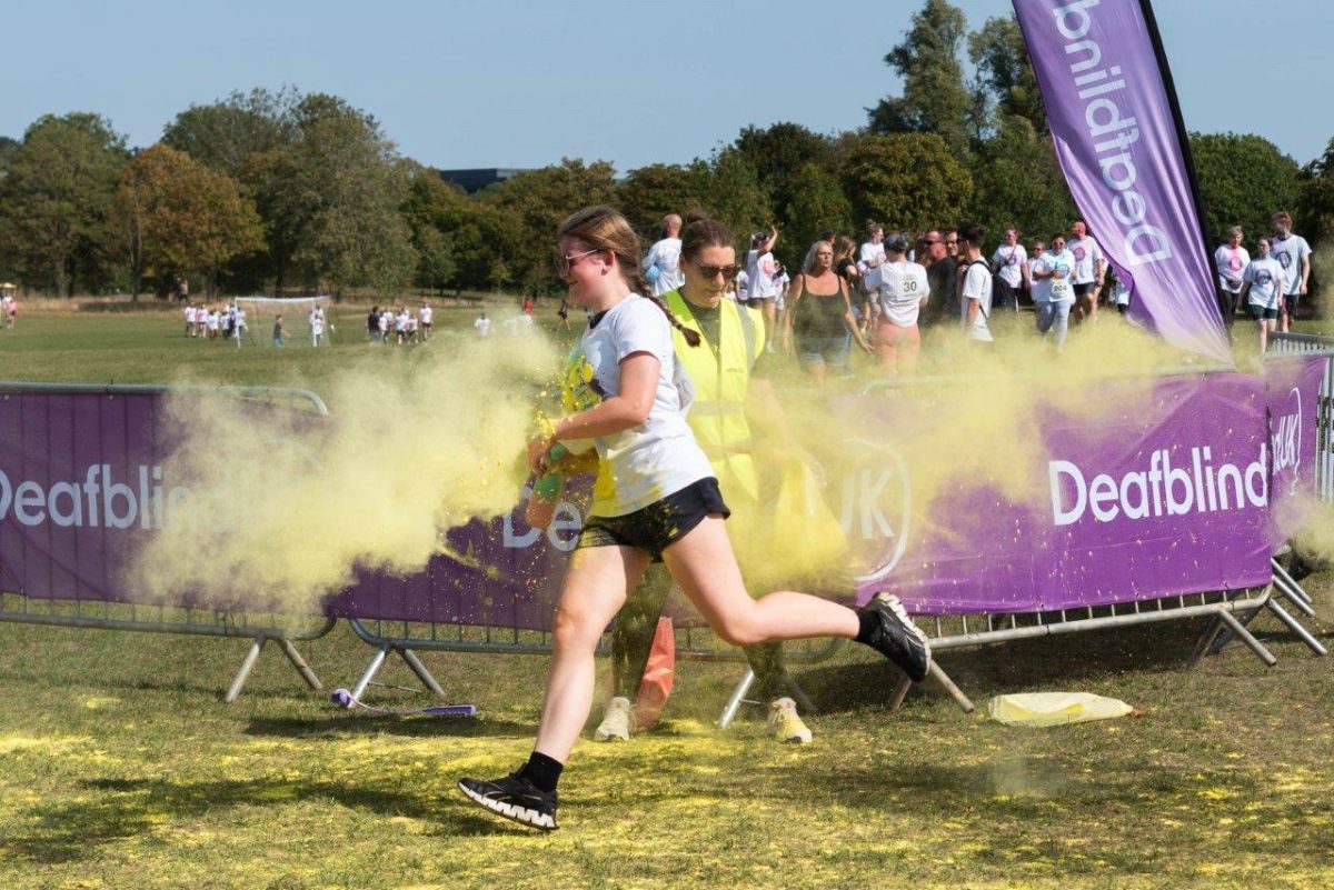 Hundreds run the rainbow for Deafblind UK Deafblind UK