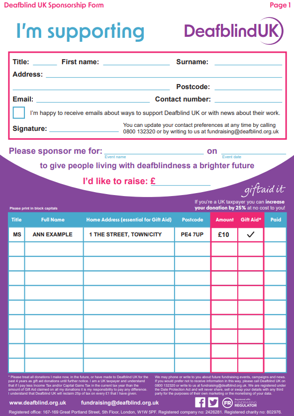 Fundraising downloads Deafblind UK Fundraising downloads Deafblind UK